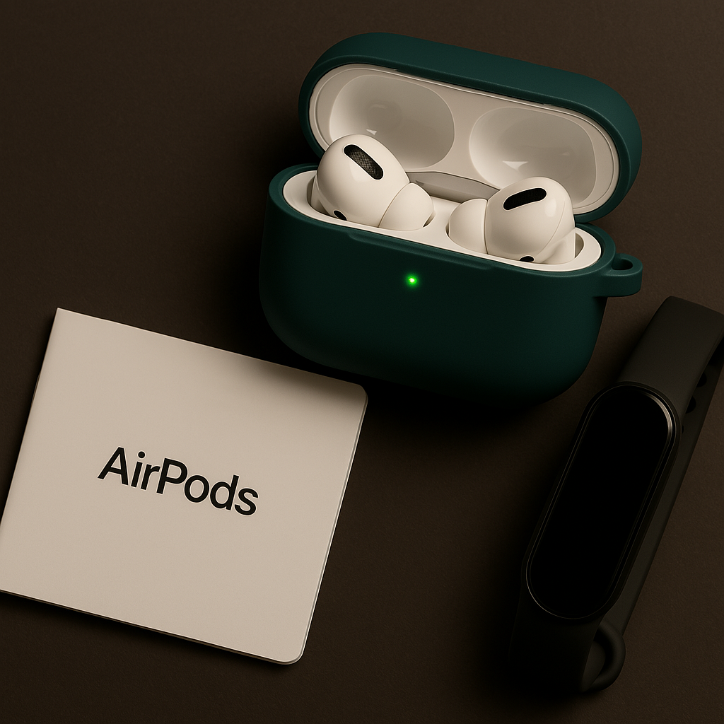 Airpods (ANC)+ Fit Band & Black Silicon Cover FREE