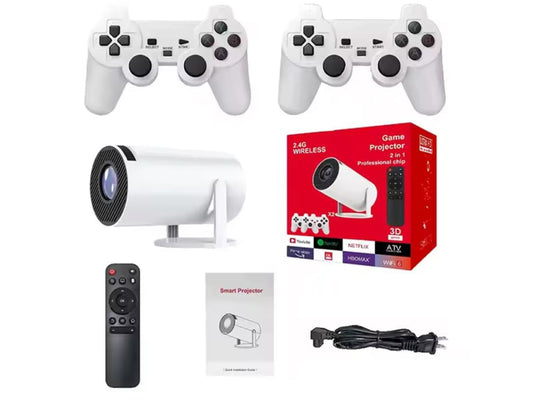 Video Game Consoles Android11 System Intelligent Projector 1080p Home Projector 64GB 20000+ Games | 12000 lumens