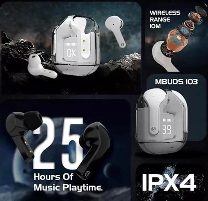 TWS Ultra Pods - Transparent Design Ear Buds with Noise Cancelling - Tech Tribes