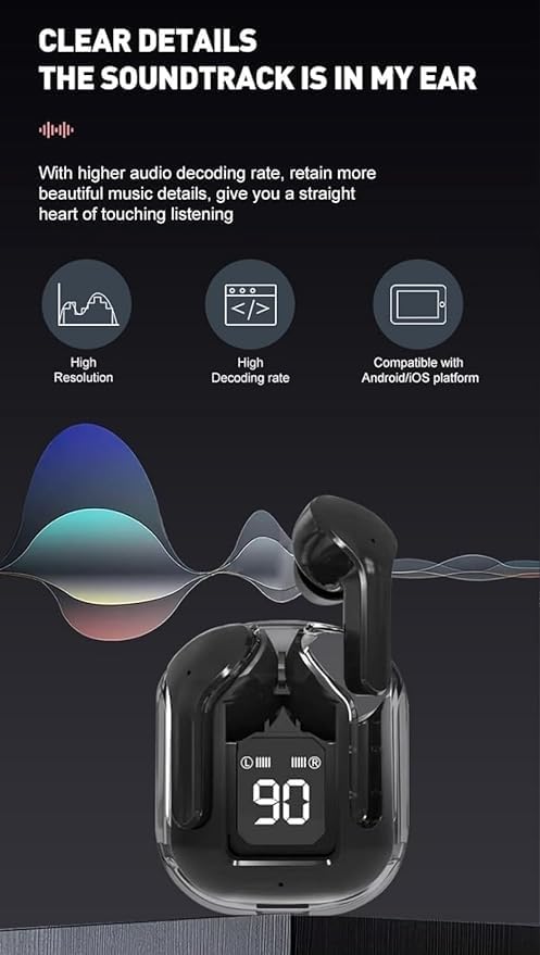 TWS Ultra Pods - Transparent Design Ear Buds with Noise Cancelling - Tech Tribes