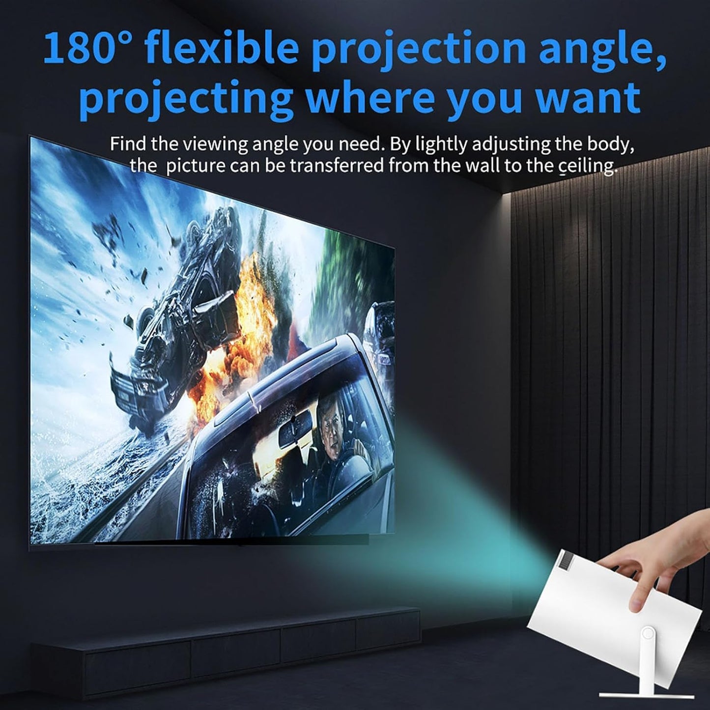 Video Game Consoles Android11 System Intelligent Projector 1080p Home Projector 64GB 20000+ Games | 12000 lumens
